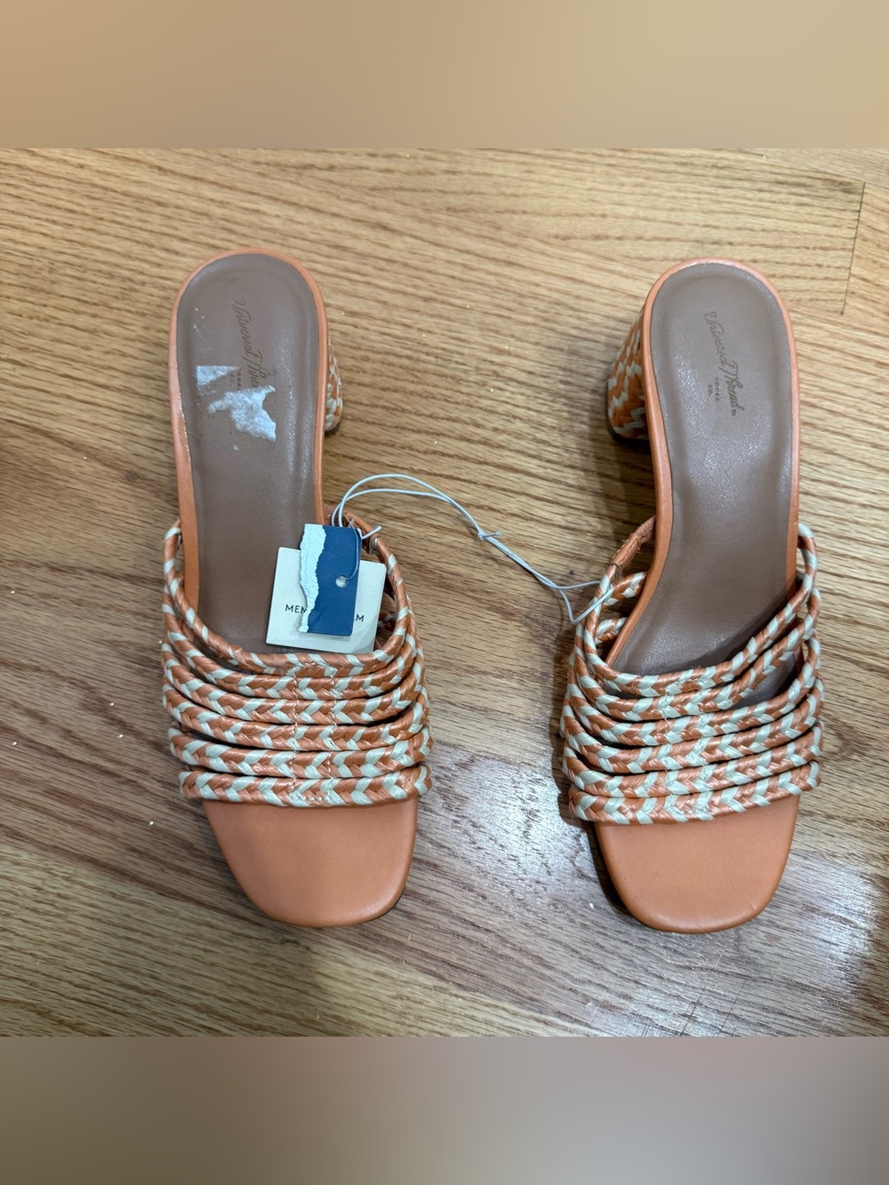 Target Orange Braided Strap Block Heel Mules - Women's